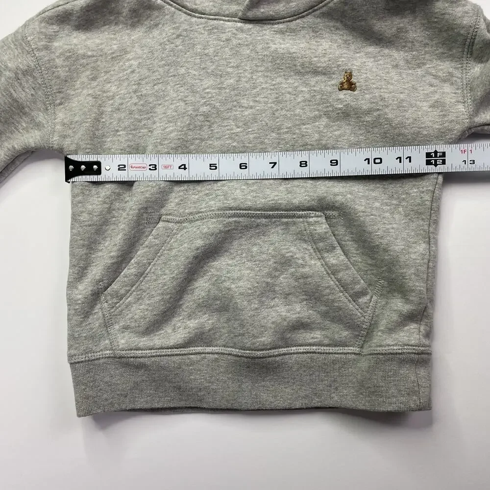 Baby Gap Hoodie 3T Teddy Bear Grey Heathered Long Sleeve Pullover